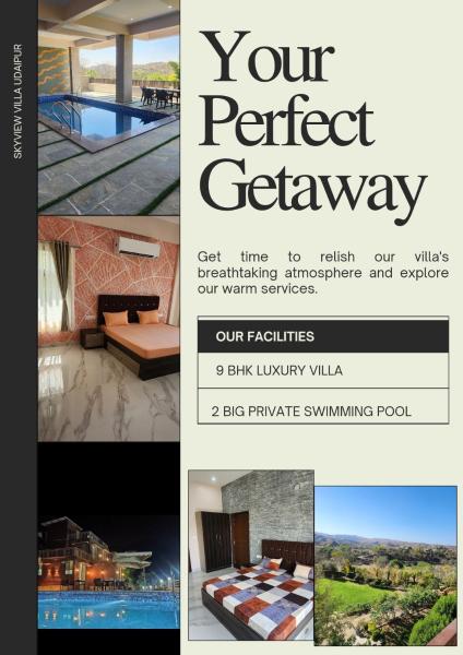 Skyview Villa Udaipur with private pool, Prenota Villa Hotel a Rajasthan con piscina, Piscina