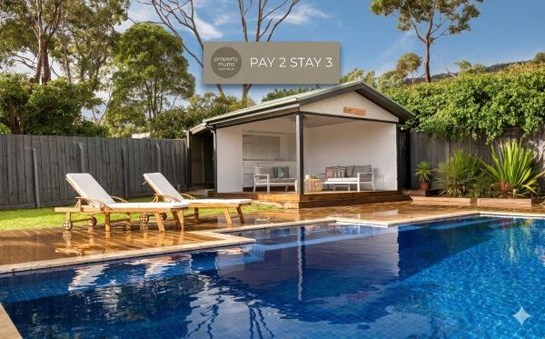 Perfect Peninsula Base with Heated Pool and Spa, Buchen Sie Ferienhaus McCrae Mornington-Halbinsel