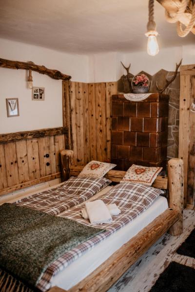 Chatka Zapiecek drewniana rustykalna chata Babci Ludwiki, Buchen Sie Ferienhaus Krościenko nad Dunajcem 