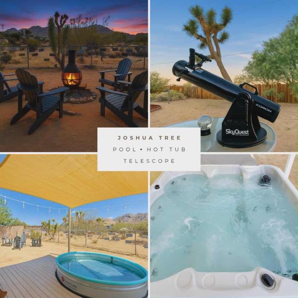 Float Pool, Hot Tub, Sauna, Views, Telescope-Skywatchers Haven, Buchen Sie Ferienhaus Hotels in Joshua Tree mit Pool, Schwimmbad