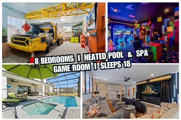 NEW Disney Themed Villa, Heated Pool and SPA in Windsor Cay, Réserver  Hôtels SPA à Floride, SPA