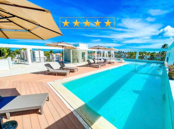 Caribbean WAVE DREAM BEACH Studios HOTEL with WiFi ROOFTOP POOL & SPA, Prenota  Punta Cana Repubblica Dominicana