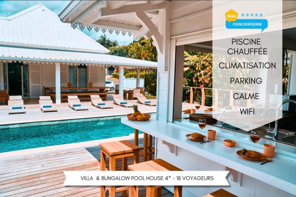 Villa Jasmin & Bungalow Pool House 4 étoiles - 18 voyageurs, Prenota  Le Tampon 