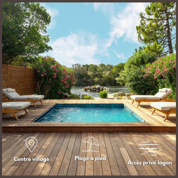 Villa Siempetru, 8 pers, lagon & plage à pied, Réserver  Lecci Corse