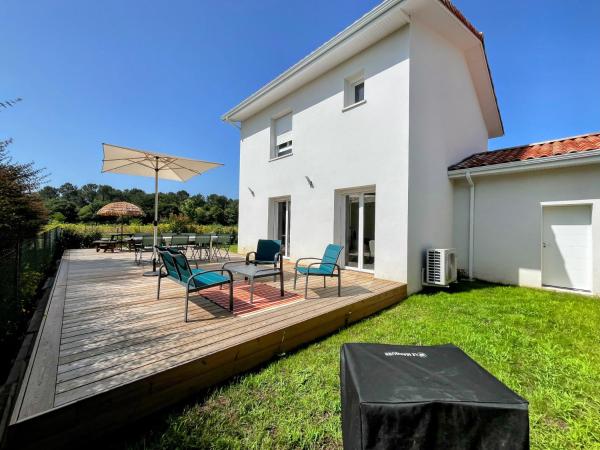 Villa Climatisée 8 Pers, 4 chambres, 3 Sdb, Prenota  Saubion Landes