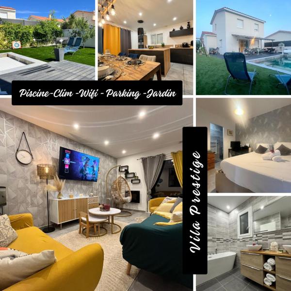 Villa familiale avec piscine, jardin,Cosy & calme, Réserver  Cournonterral Hérault