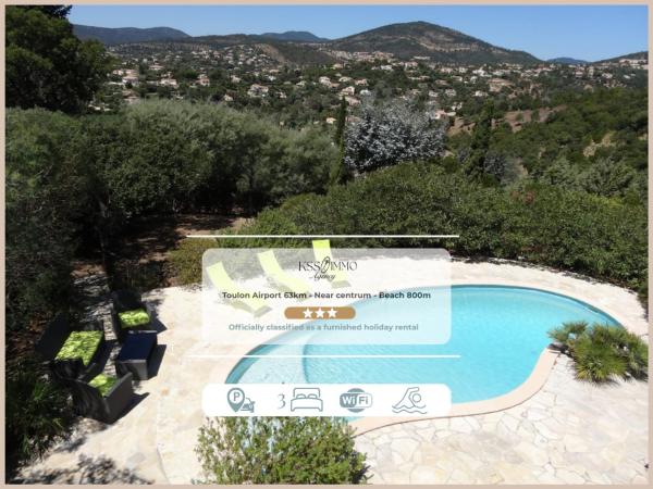 Villa 3 étoiles de 120m2 - vue mer - clim - mer à 600m, Prenota  Hotel a Alvernia con parcheggio, Parcheggio
