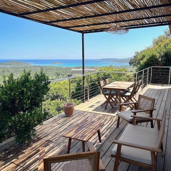 CASA ANPÀ - Mini Villa Vue Mer Ste Lucie de Porto-Vecchio, Réserver  Lecci Corse
