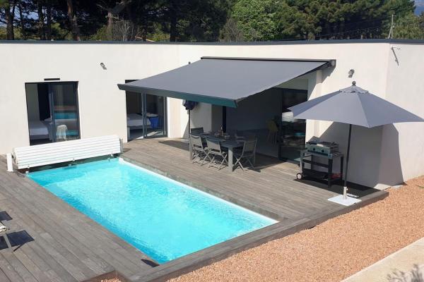 Villa Rossa 6 pers dans résidence avec piscine chauffée privée, Réserver Villa Lecci Corse