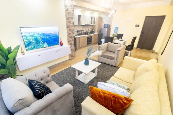 Comfort living one bedroom apartment with fully equipped gym heated swimming pool private parking space,child play area and amazing scenic views, Buchen Sie Ferienwohnung Nairobi CBD Nairobi
