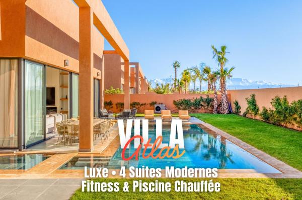 Villa Atlas - Luxe - 4 Suites Modernes - Fitness - Piscine Chauffée - Terrain de Padel - Vue Montagne, Buchen Sie  Hotels in Marrakech-Safi mit Parkplatz, Parkplätze