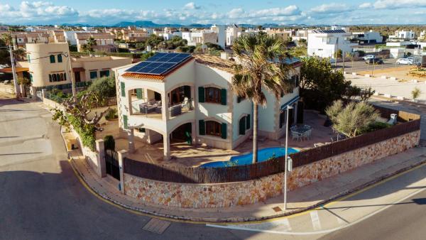Villa Finca Haus für Gruppen, Bike & Familien Top-Lage am Meer bei Es Trenc, Pool, Klimaanlage, Prenota  Sa Ràpita Maiorca