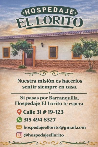 Hospedaje El Lorito, Prenota  Barranquilla Atlántico
