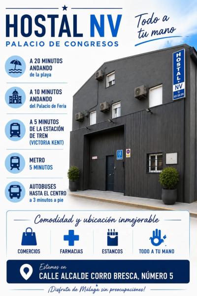 Hostal NV Palacio Congresos, Prenota  Malaga Costa del Sol