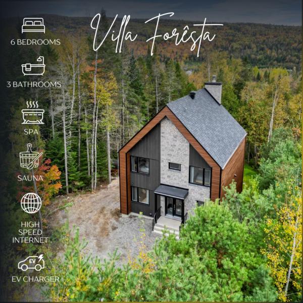 Villa Forêsta Ski, Spa & Sauna, Reserva ahora  Hoteles en Quebec con aparcamiento, Aparcamiento